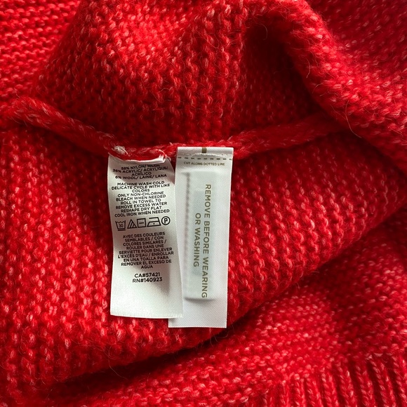 NWT Loft Plus Crimson Cable Soft Knit Cropped Turtleneck Sweater Women's 20/22 - Picture 11 of 12